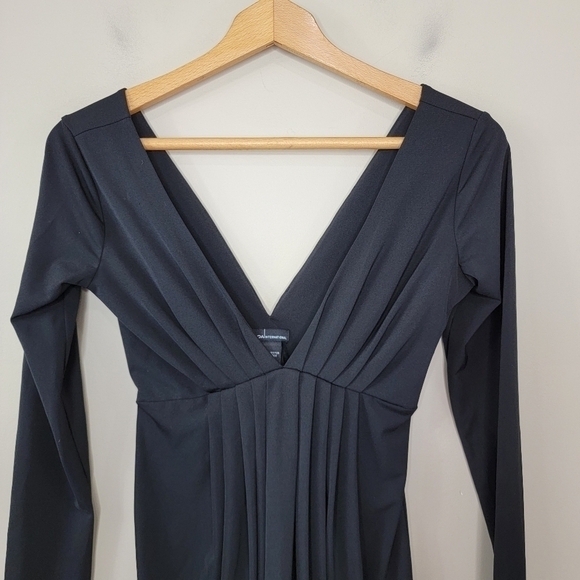 Moda International | Black Double V Body Con Dress Size Small - Picture 6 of 7